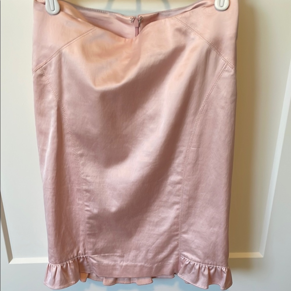Bebe Pink Ruffle-Hem Women's Skirt